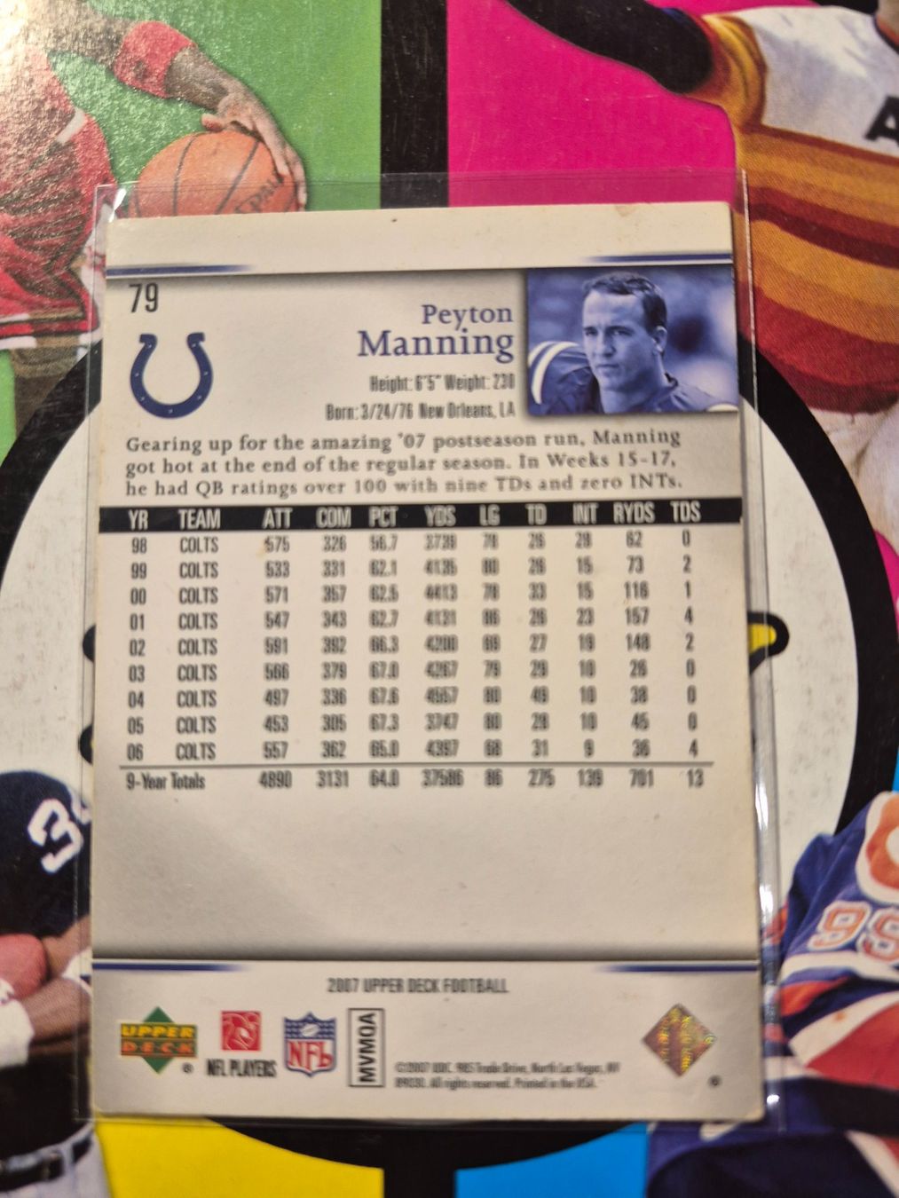 NFL Carte collezionabili: NFL Peyton Manning Indianapolis Colts – Usato da Treiten venduto da Sauber73 1