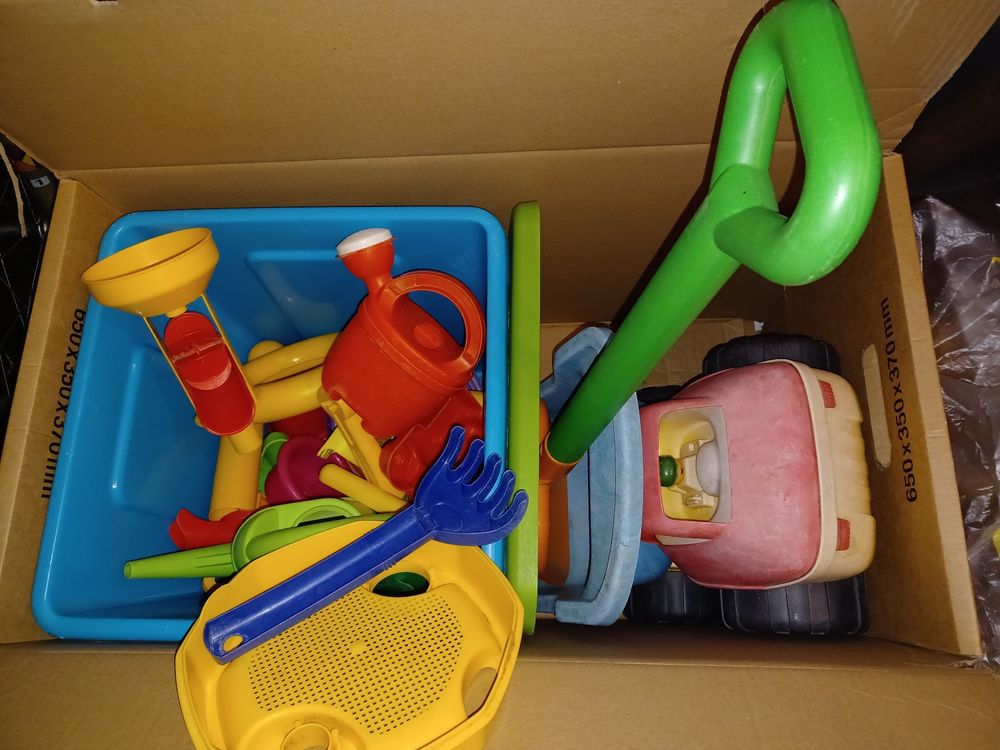 Udeas Holz Radlader Sandkasten Spielzeug - Transformierbarer Bagger Mit Beweglicher Schaufel