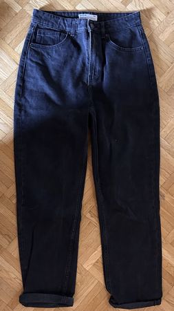 Bershka black mom jeans in size 38