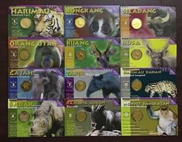 Malaysia - complete set 12 * 25 Sen WWF
