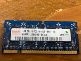 1 GB DDR 2Rx16 PC2-5400S-666-12 Hynix