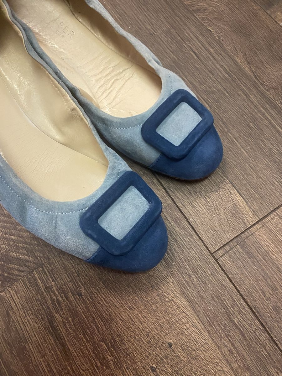 Kaiser Damenschuhe: Peter Kaiser Ballerina Leder blau  38.5 – Gebraucht aus Büron von Coerner 1