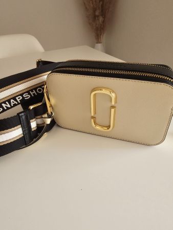 Marc Jacobs Snapshot Tasche beige-schwarz