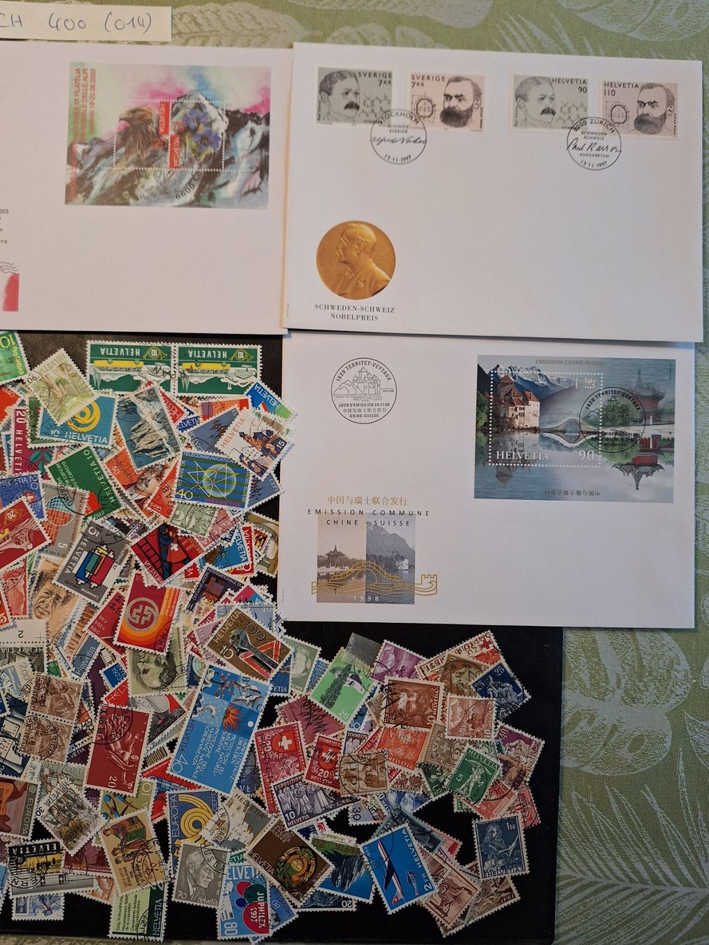Alle Briefmarken: CH: 400 VERSCHIEDENE GESTEMPELTE (014) – Gebraucht aus Genolier von Antoine30 2