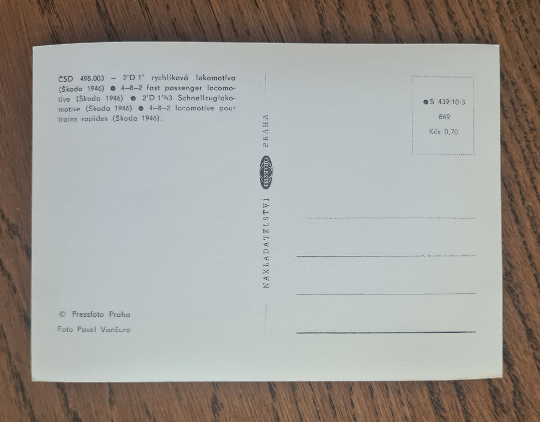 Cartoline postali: Schnellzugs-Dampflokomotive – Usato da Ebikon venduto da Donar50 1