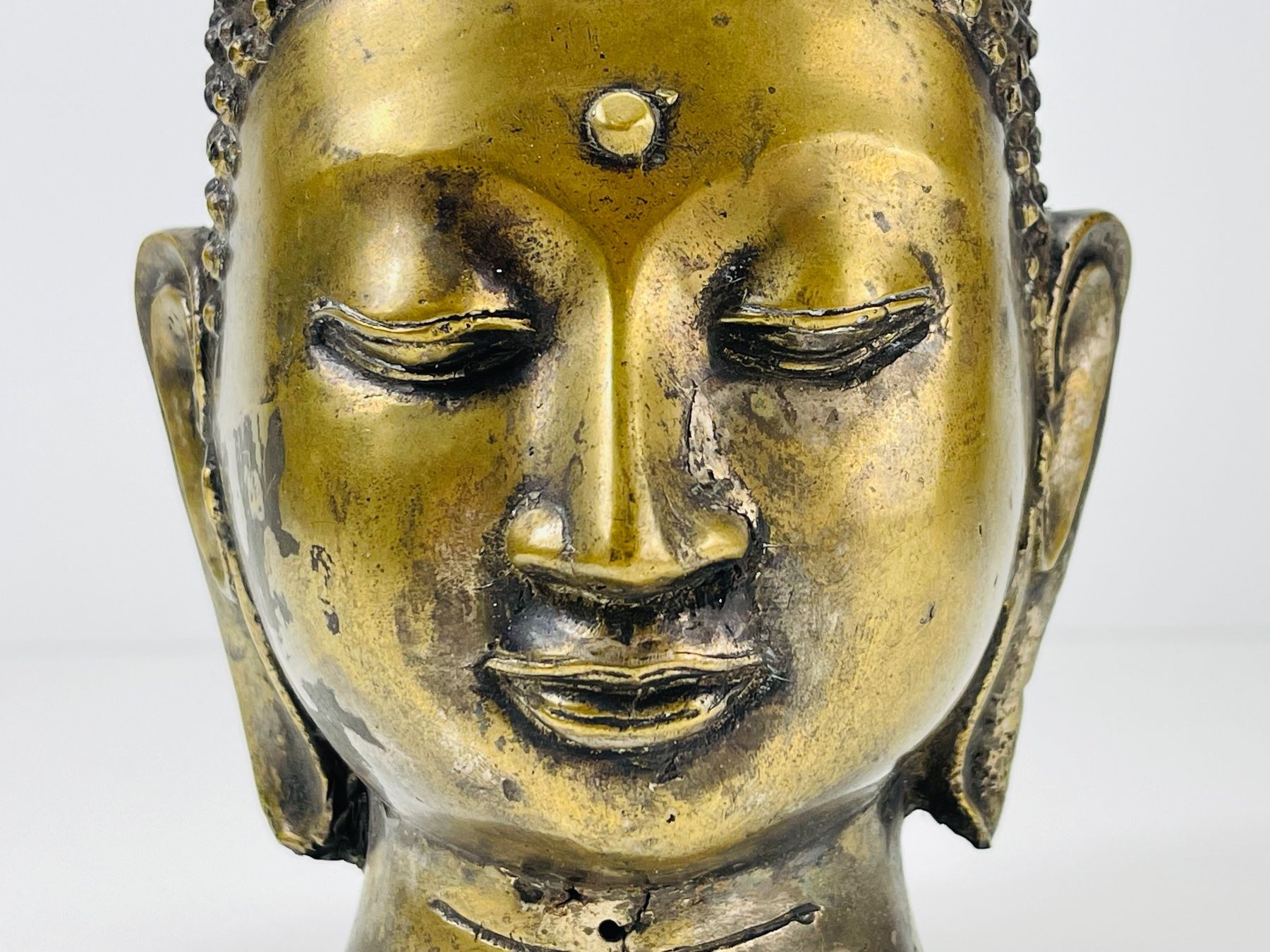 Sculture & Statue: Buddha Kopf aus Messing – Usato da Zürich venduto da Arche_Brockenhaus 1