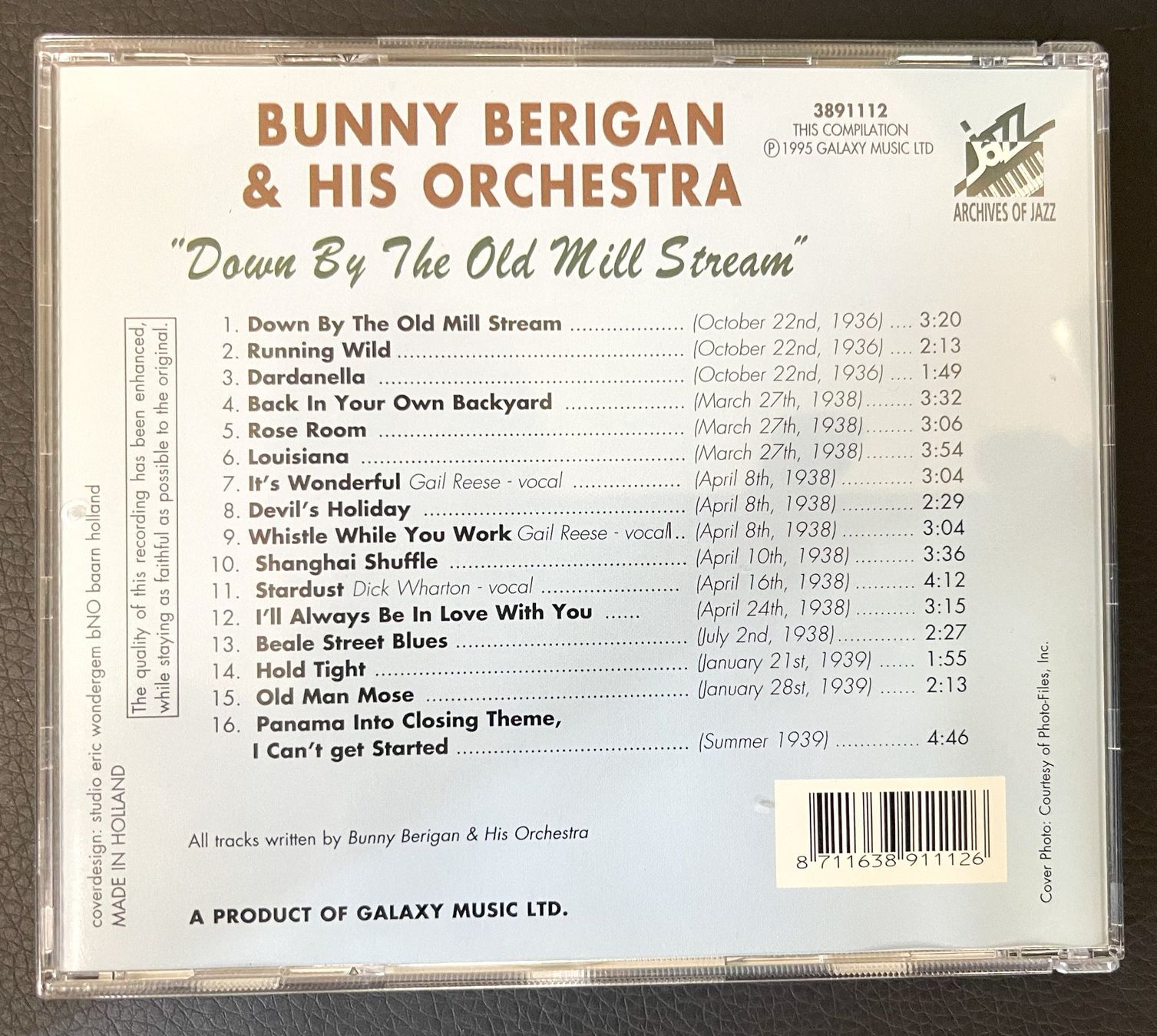 CD: BUNNY BERIGAN&HIS ORCHESTRA CD – Usato da Oftringen venduto da Vucki 1