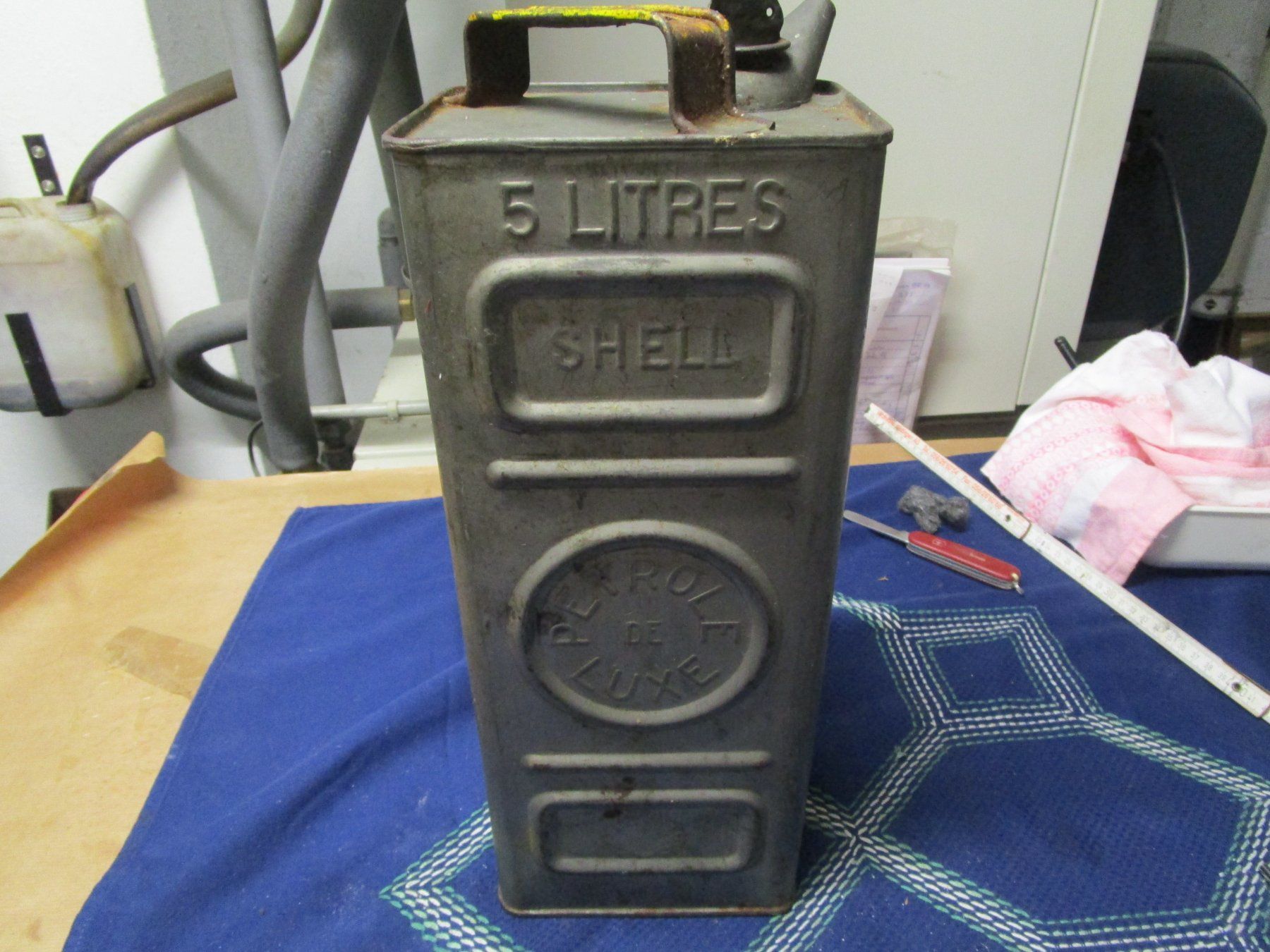 Schweizer Armee Sonstiges Fahrzeugzubehör: Alte Schell Petrol Kanister  5 Liter Type No. 4 – Gebraucht aus Rupperswil von Ema10 7