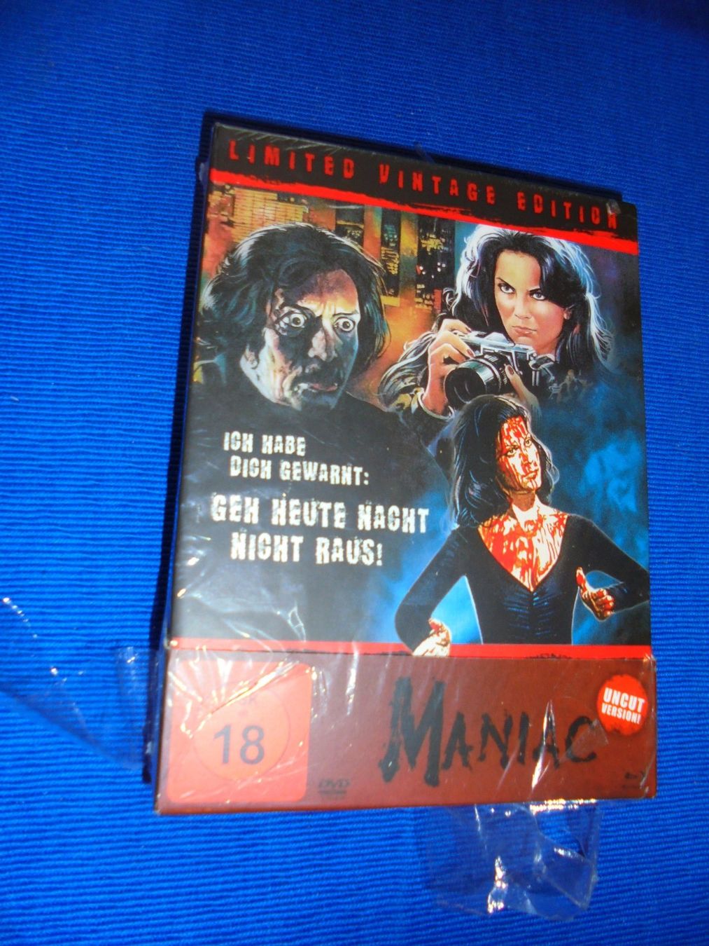 Tous les DVDs: MANIAC Orginal / Lim. Vintage VHS Edition / blu-ray/ EXTRAS – Neuf avec emballage d'origine à Wattenwil par Firebird1