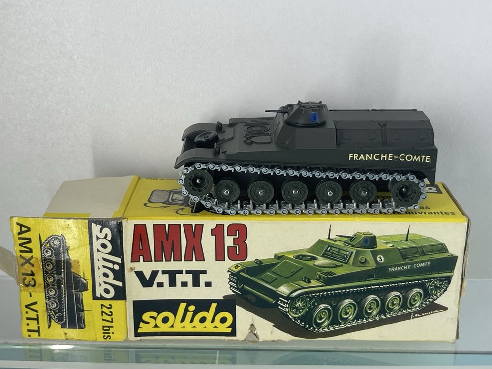 Solido 227 Bis - Char Panzer AMX 13 VTT D'occasion TBÉ état, Avec Boîte D'origine Et Accessoires - Collection Voiture Miniature Guerre