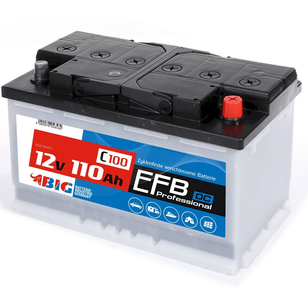Batteries: BIG Professional Solar DC EFB 12V 110Ah – Neuf avec emballage d'origine à Bottighofen par zaap 1