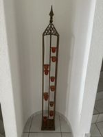 Windlichtständer Metall mit Gläser handgemalt