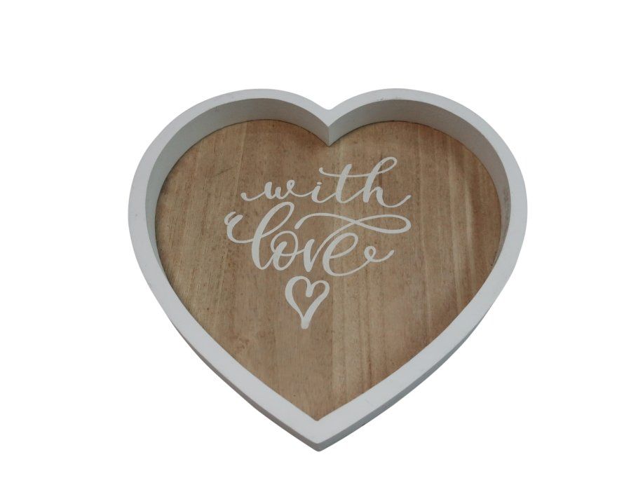 Tutte le decorazioni: Tablett aus Holz Herzförmig 24 cm / Deko – Nuovo e nell'imballaggio originale da Oensingen venduto da Liquidations-Shop
