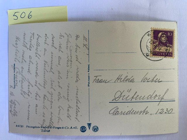 Ansichtskarten: alte Ansichtskarte Winterthur Bahnhof, 1934 – Gebraucht aus Niederwil AG von dahu75 1