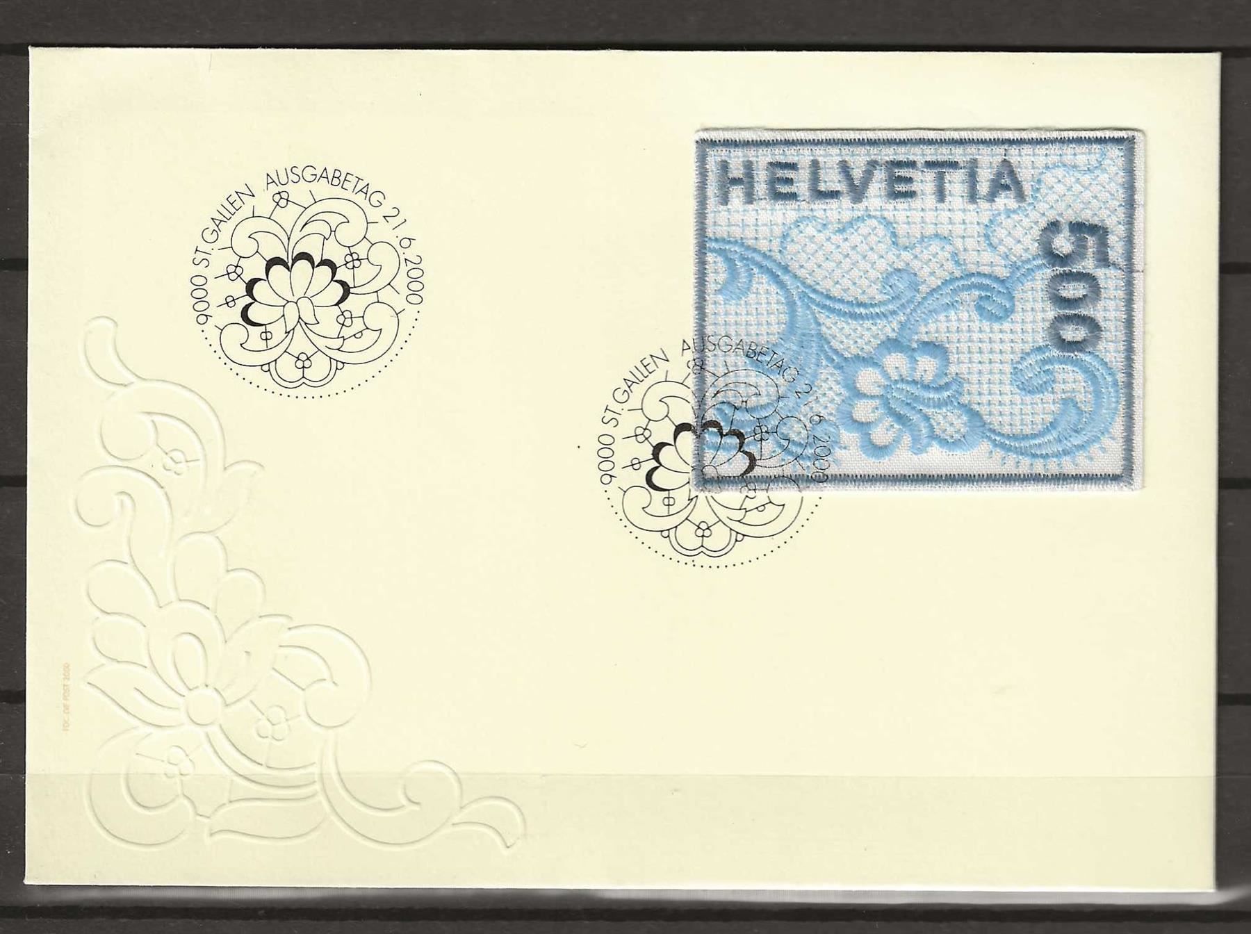 Alle Briefmarken: F1000 - FDC Stickerei Marke – Gebraucht aus Trélex von Phil_Albert