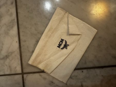 Staubbeutel MCM Baumwolle beige gebrauchter Zustand