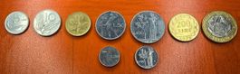 ITALIE 9 MONNAIES AVANT LES EUROS