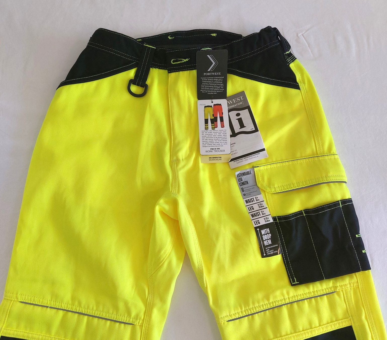 Pantaloni: Warnschutz Arbeitshose, Sicherheitsfarbe gelb - schwarz – Nuovo (secondo la descrizione) da Bergdietikon venduto da Zozo 1