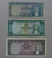 Türkei ++ 3 alte Banknoten ab 1961