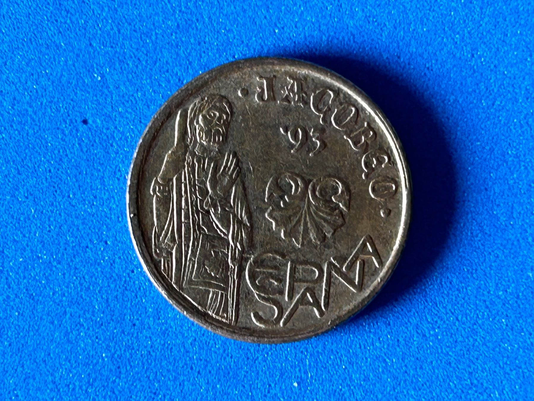 Alle Münzen: Spain - 5 Pesetas (Jacobeo) 1993 – Gebraucht aus Corcelles NE von AJKader 5