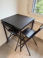 IKEA Bartisch/Hochtisch mit 2 Stühlen, schwarz