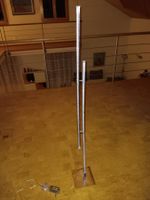 Stehlampe LED Metall Design schmal silbern, 1.35 Meter hoch