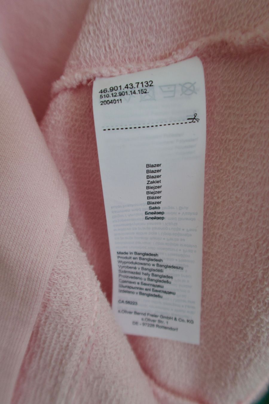 S.Oliver Giacche: S.Oliver - Veste en jersey rose - S – Nuovo (secondo la descrizione) da Lausanne venduto da Etoile96 5