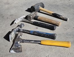 5X Hämmer, Fäustel,Gummihammer, Zimmermannhammer