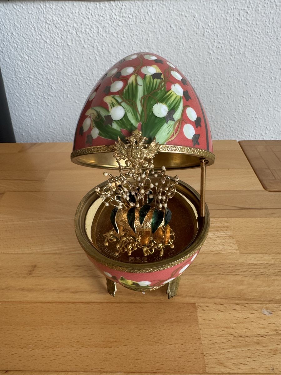 Sculture & Statue: Original Faberge silber Ei – Usato da Rheinfelden venduto da Duras 3