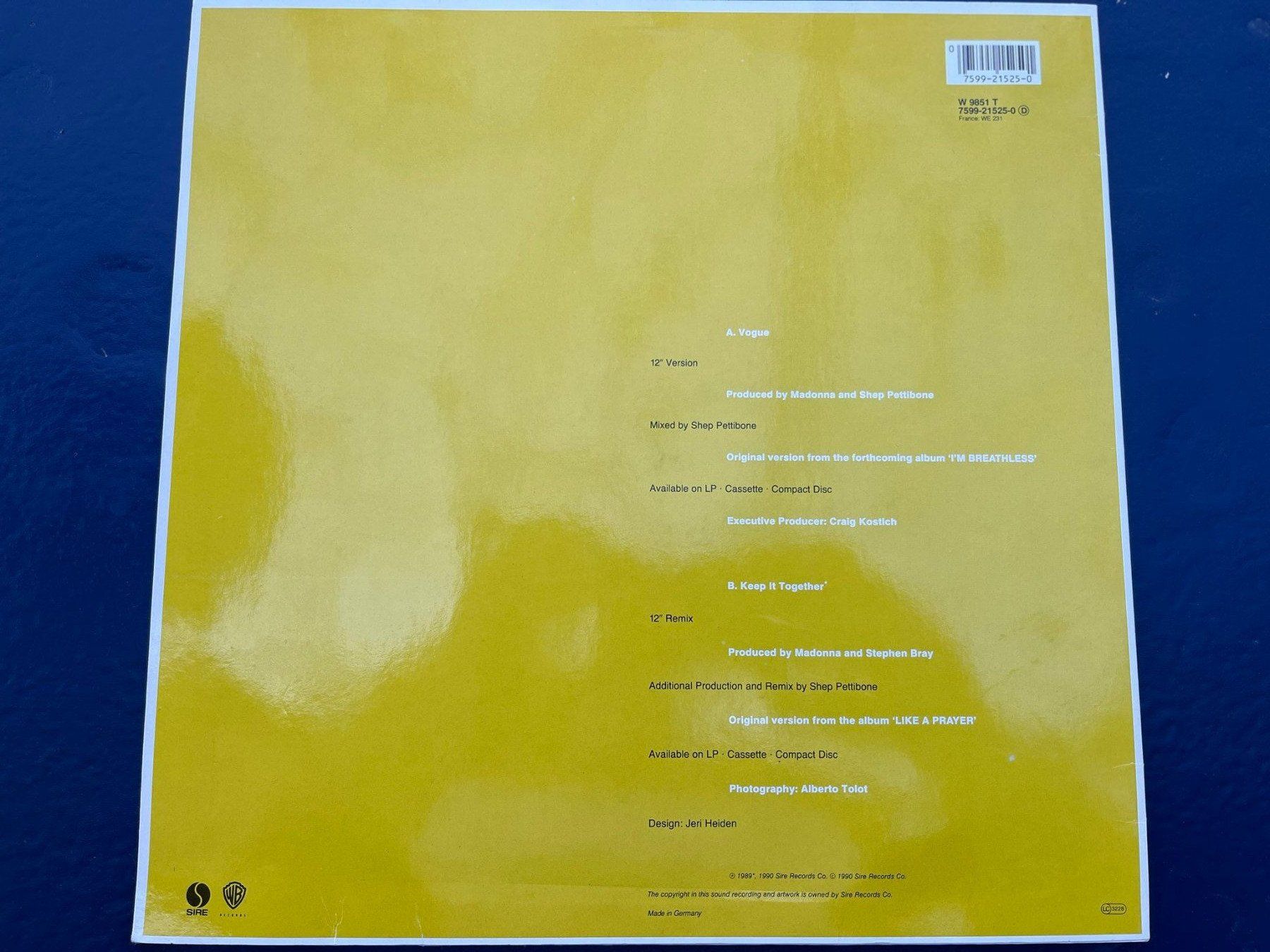 Schallplatten: Madonna – Vogue (12" Version) – Gebraucht aus Zofingen von  1