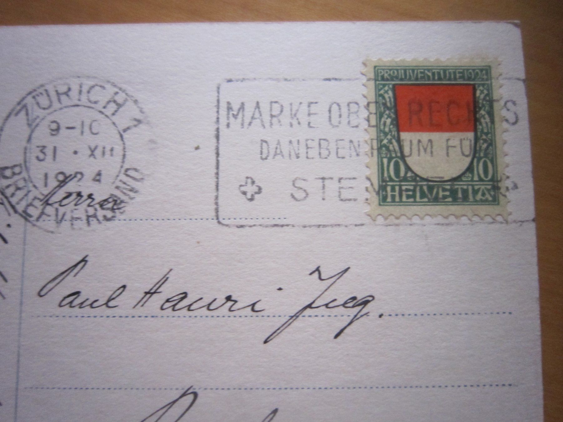Tutti i francobolli: PJ 1924 Solothurn auf Postkarte – Usato da Gordola venduto da Polentaefung 1