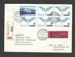 Flugpostmarken  Einschreiben Eilsendung Brief 1938