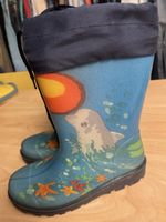 Gummistiefel Kinder Gr. 33 marine Delfin Motiv neu