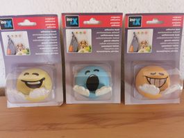 3 NEUE Smily Haken für Bad/Garderobe/Küche/Kinderziimmer