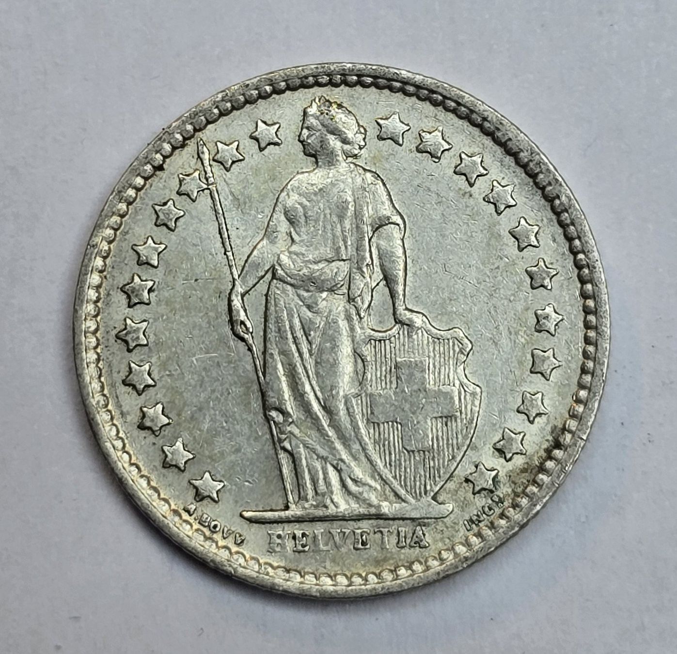 Alle Münzen: 50 Rp. 1962 Silbermünze – Gebraucht aus Hornussen von Corvette- 1