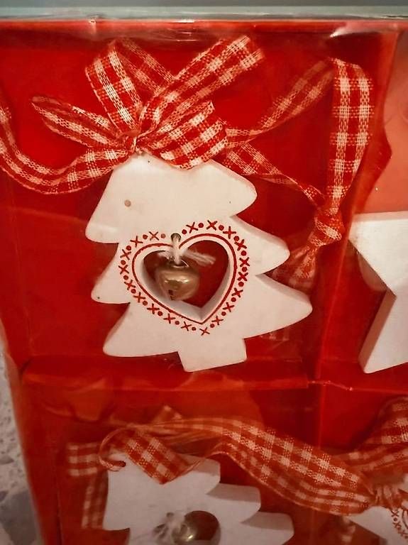 Tutte le decorazioni: 6 Christbaum Anhänger oder für Serviette Anhänger NEU – Nuovo e nell'imballaggio originale da Fällanden venduto da Eifachschoen 1