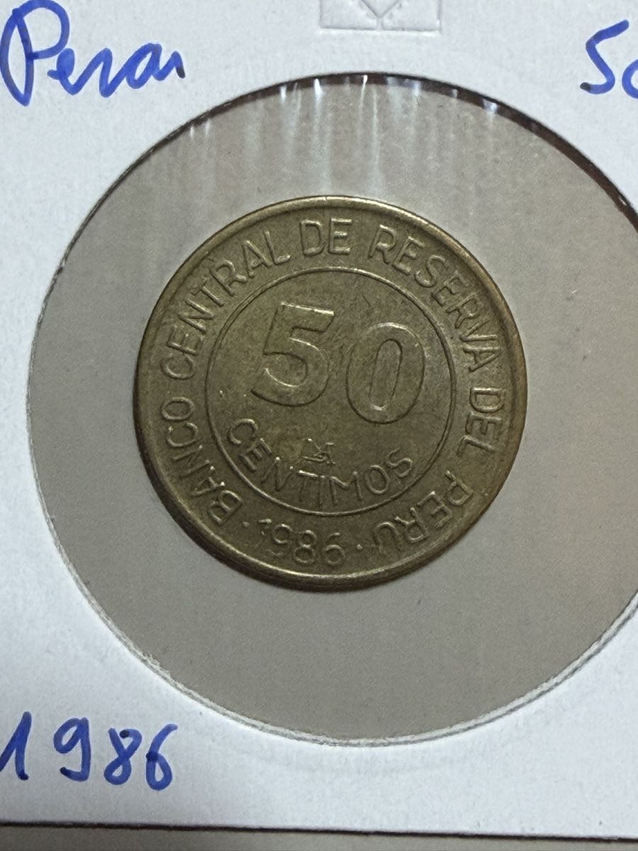 Tutti le monete: Pérou - 50 centimes - 1986 – Usato da Payerne venduto da Mike1682