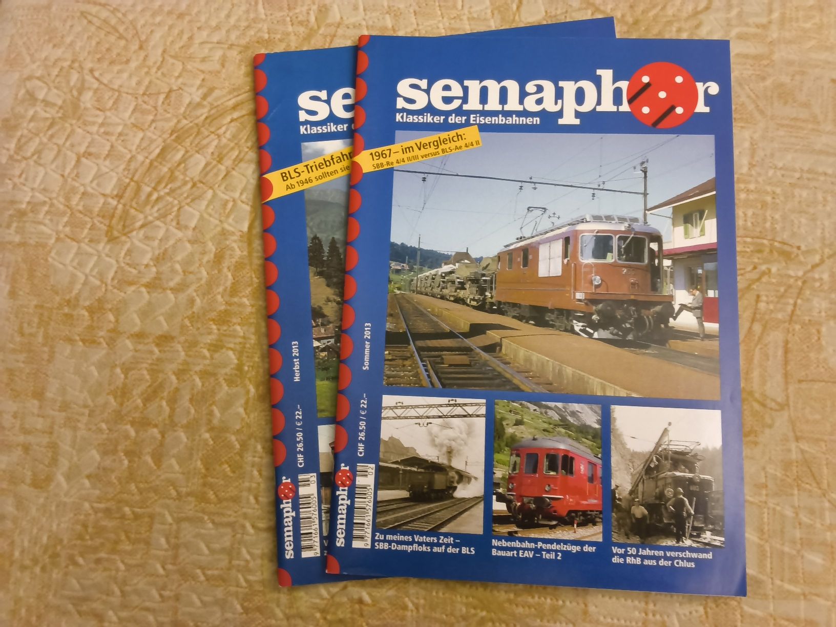 Riviste & Magazine: 2er Set Eisenbahn-Hefte Semaphor 2013 Sommer/Herbst – Usato da Hallau venduto da histoiremerveilleuse