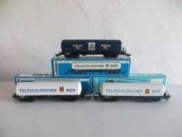 Märklin H0: Set mit 3 verschiedenen Kesselwagen, WS, OVP