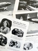 TWA Trans World Airline - 4 alte Werbungen /Réclames 1946/47