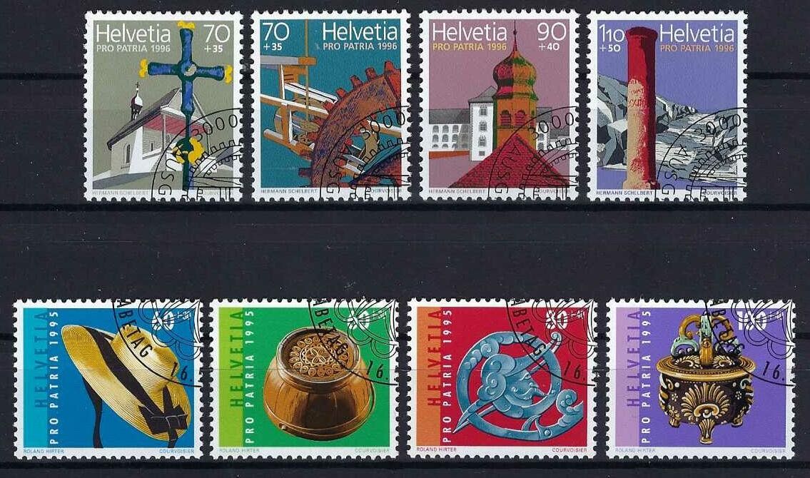Tutti i francobolli: Pro Patria Serie 1995+1986 mit ET Eckstempel – Usato da Hitzkirch venduto da walti1959