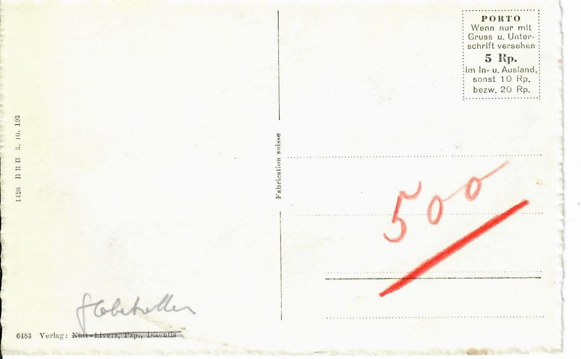 Cartoline postali: Disentis – Usato da Hochdorf venduto da Ziegel-16 1