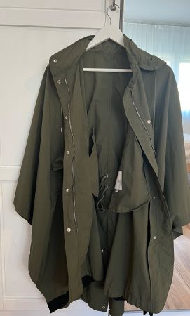 Moncler olive green trench coat, very good condition