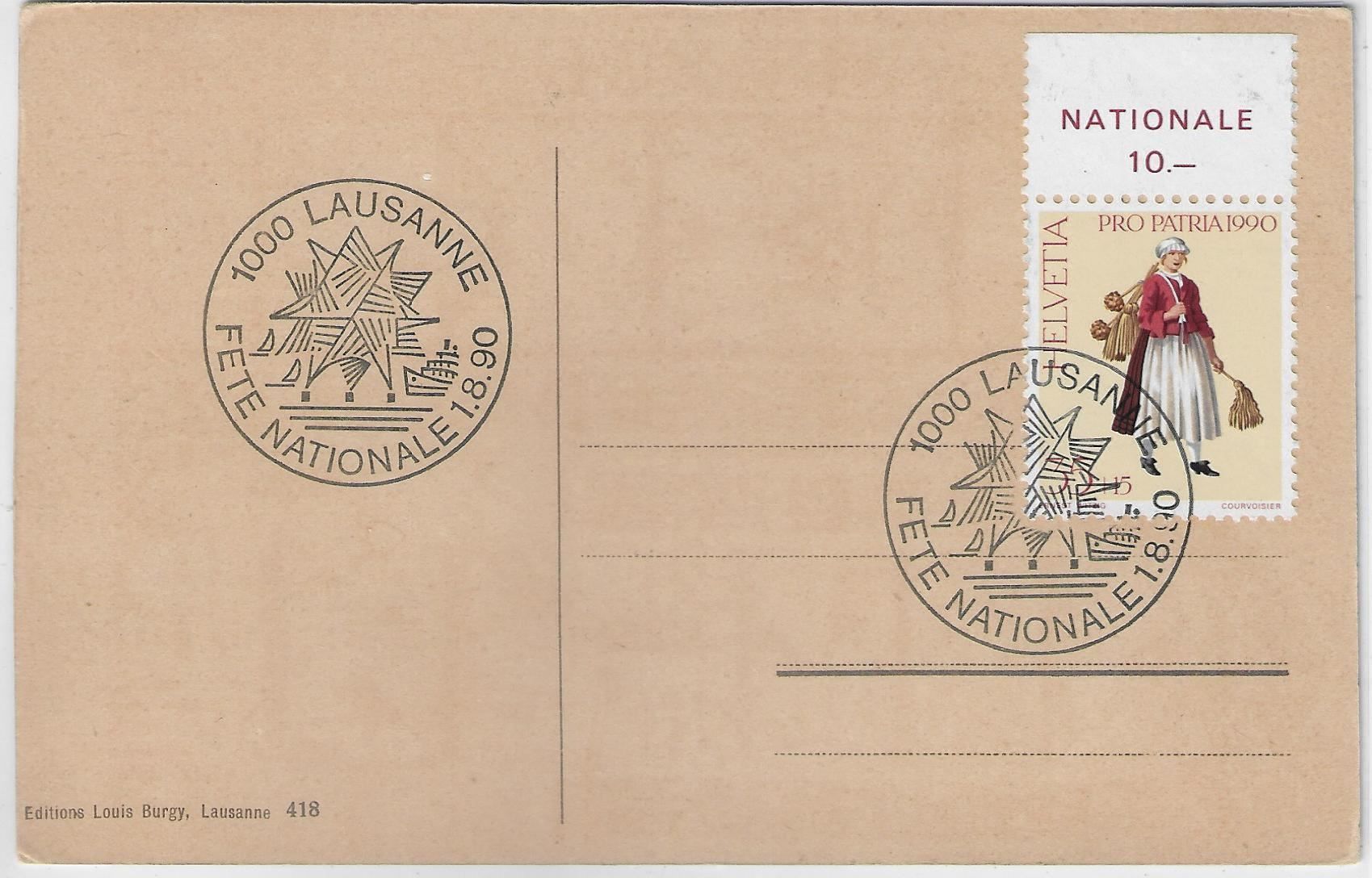 Cartoline postali: Lausanne - Les vitranux historiques de – Usato da Ettingen venduto da Kartenplanet 1