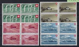 1947  Pro Patria Viererblocks postfrisch   15415