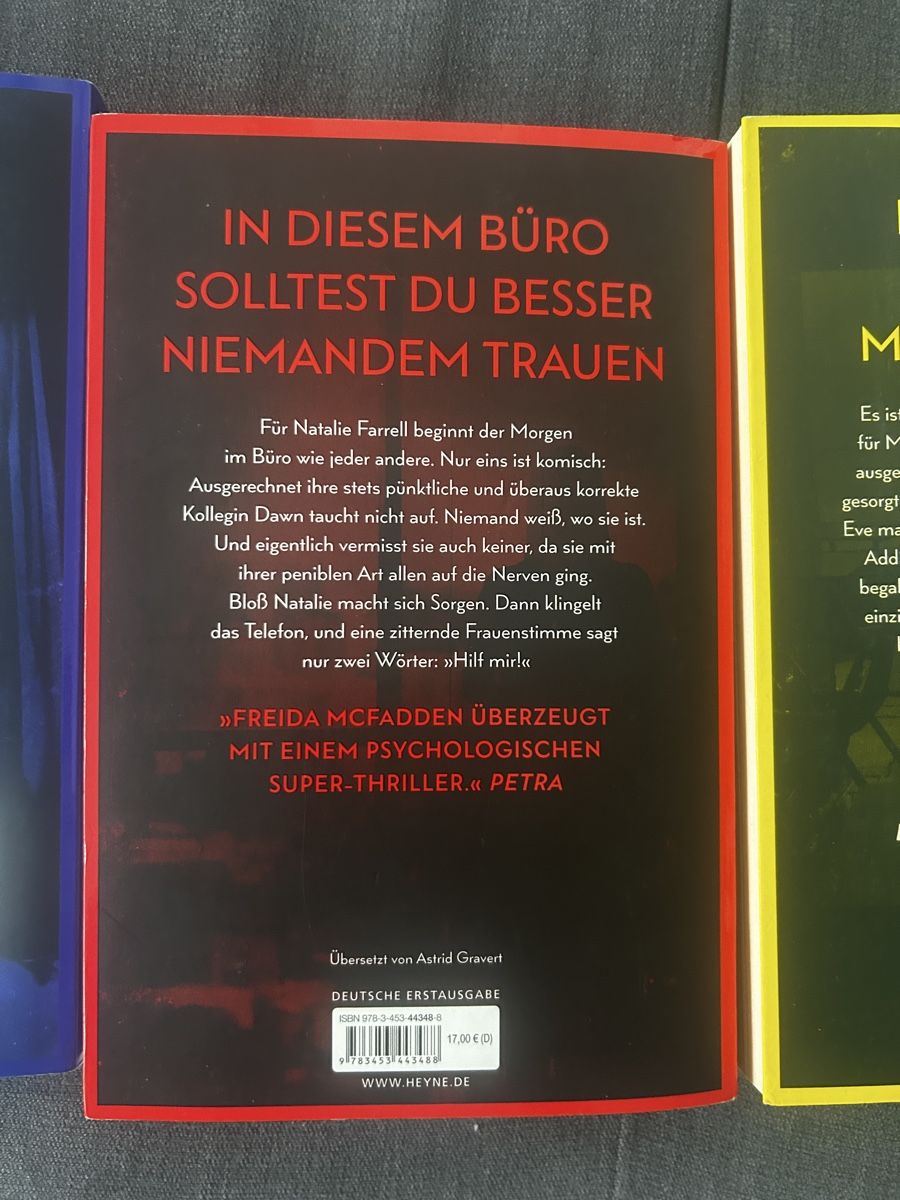 Libri: Freida McFadden, 4 Bücher – Nuovo (secondo la descrizione) da Hallwil venduto da Zoeizy 4