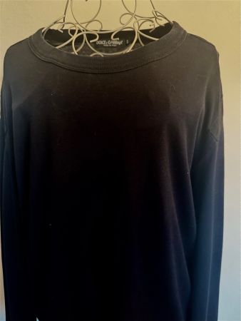 Dolce & Gabbana Herren T-Shirt, Langarm, Schwarz, Gr. S