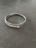Elegante bracciale rigido argento 925 con zirconi ✨ Nuovo