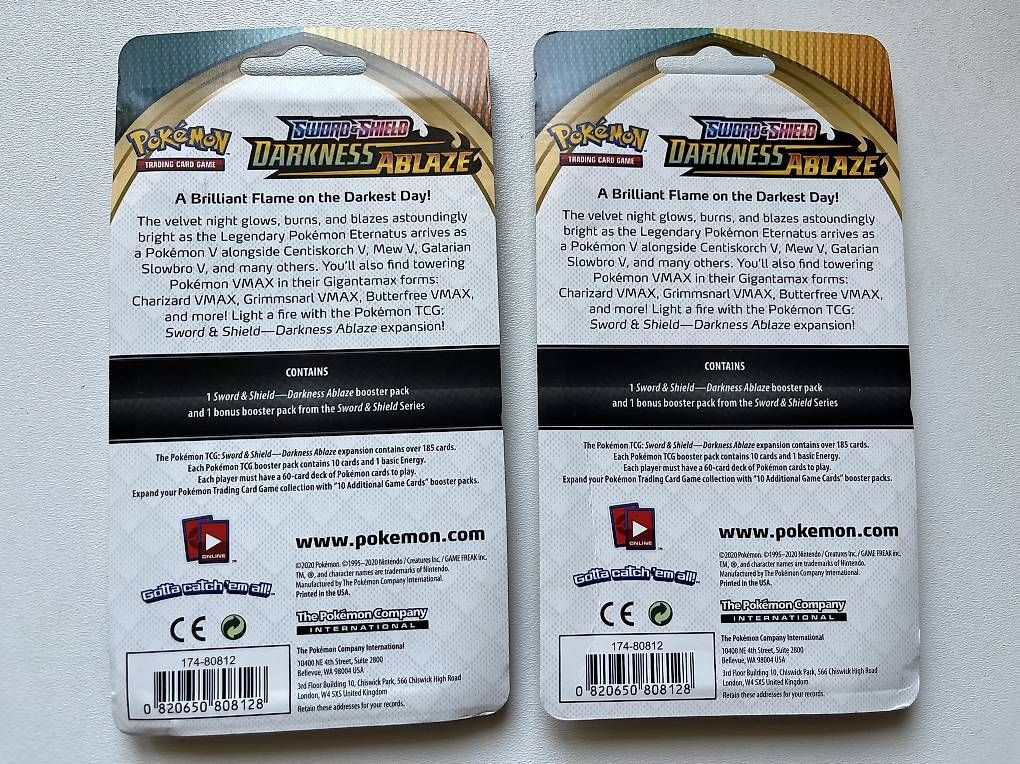 Pokémon Cartes à collectionner: Pokémon Sword & Shield Darkness Ablaze 2x 2 pack blisters – Neuf avec emballage d'origine à Orvin par Sebastien151 1