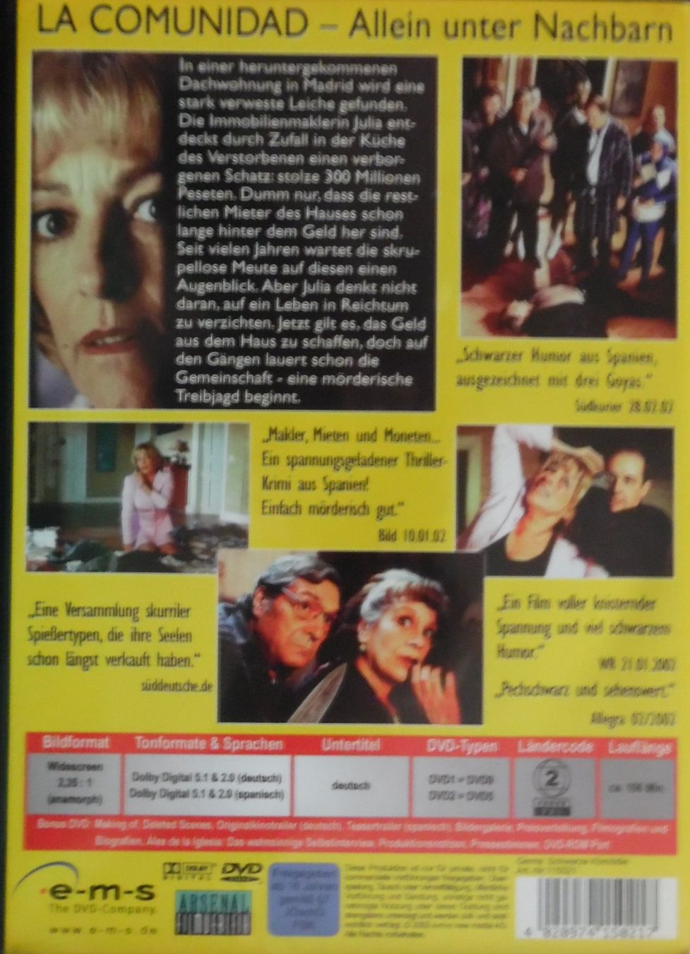 Alle DVDs: La Comunidad, Allein unter Nachbarn – Gebraucht aus Bellinzona von Luna093 3